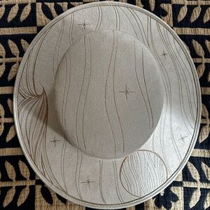 Rosewolf Creations Boater Hat, Vegan Suede M